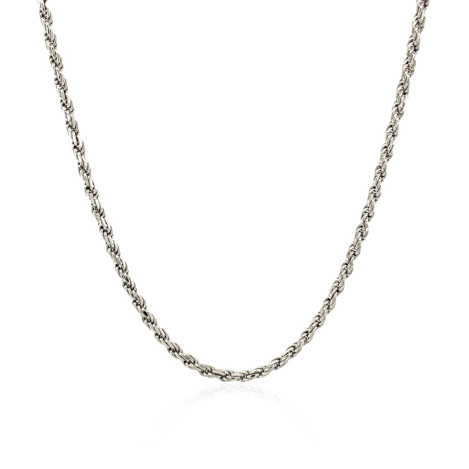 Sterling Silver 1.8mm Diamond Cut Rope Style Chain