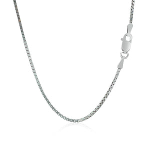 14k White Gold Classic Box Chain 1.1mm