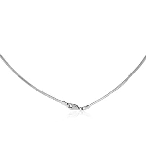 14k White Gold Classic Omega Style Chain (2 mm)