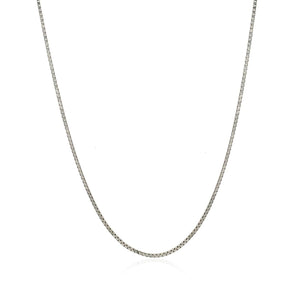 14k White Gold Classic Box Chain 1.0mm