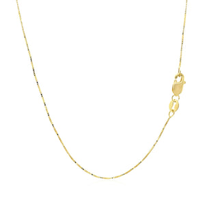 18k Yellow Gold Box Chain 0.6mm