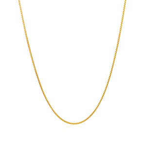 14k Yellow Gold Classic Box Chain 1.0mm