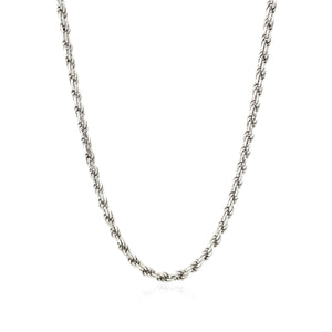 Sterling Silver 2.9mm Diamond Cut Rope Style Chain