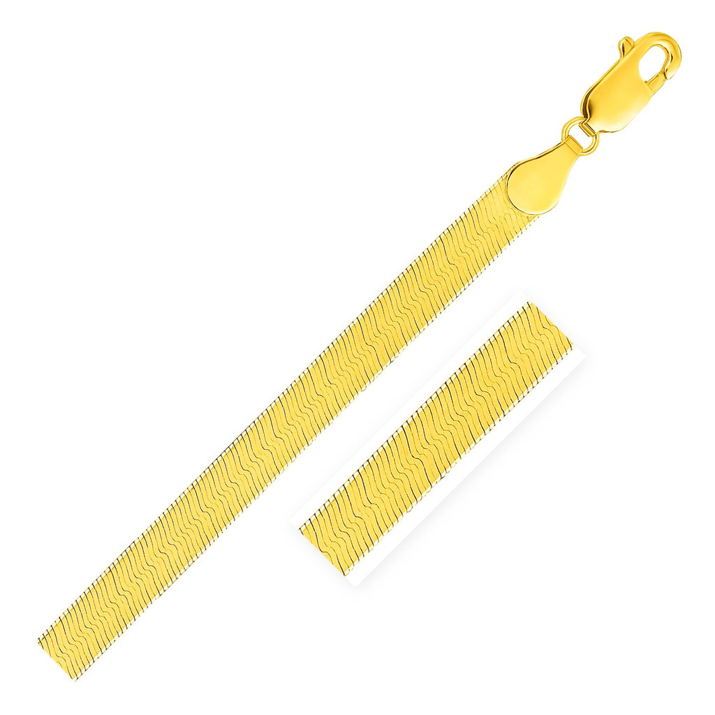 5.0mm 14k Yellow Gold Super Flex Herringbone Chain