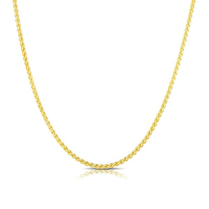 14k Yellow Gold 2.4mm Light Weight Wheat Chain