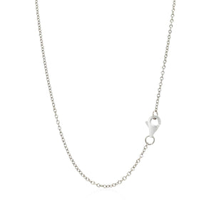 Sterling Silver Heart Necklace with Cubic Zirconias