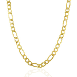 6.5mm 14k Yellow Gold Lite Figaro Chain