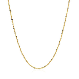 14k Yellow Gold Sparkle Chain 1.1mm