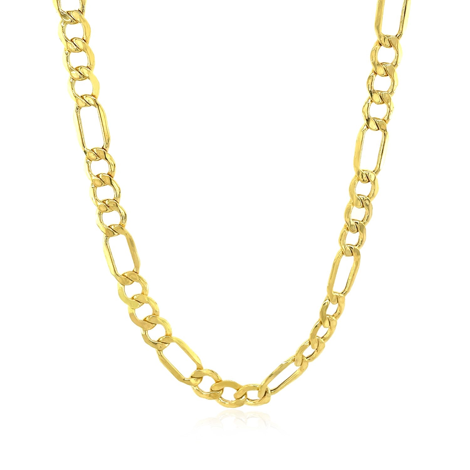 5.4mm 10k Yellow Gold Lite Figaro Chain