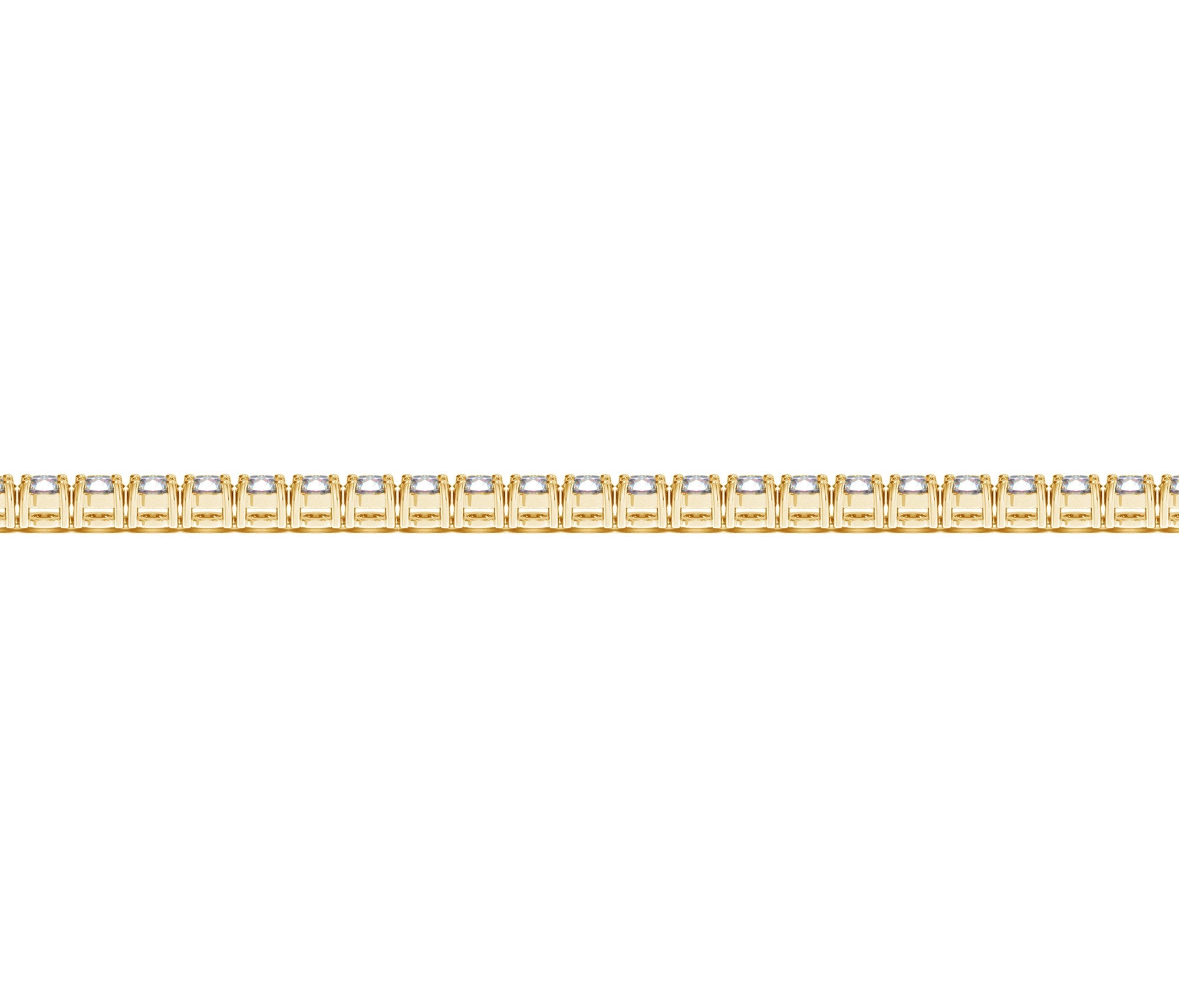 14k Yellow Gold Round Diamond Tennis Bracelet (3 cttw)