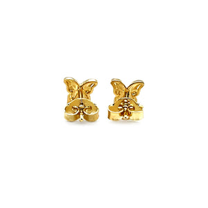 14k Yellow Gold Polished Butterfly Earrings