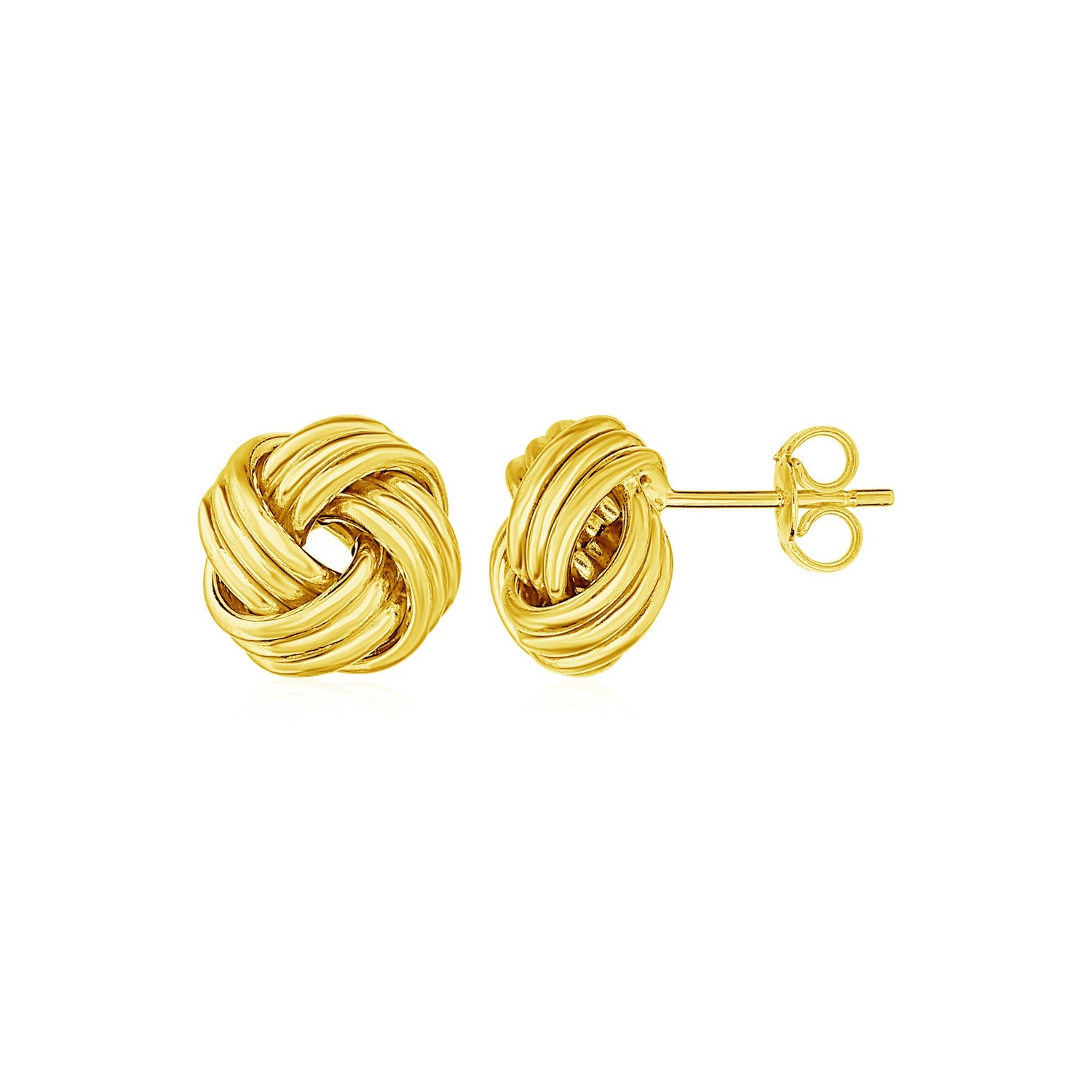 Love Knot Post Earrings in 14k Yellow Gold