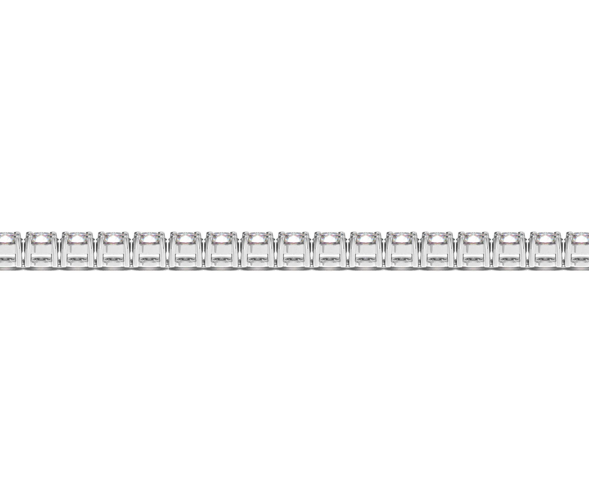 14k White Gold Round Diamond Tennis Bracelet (6 cttw)