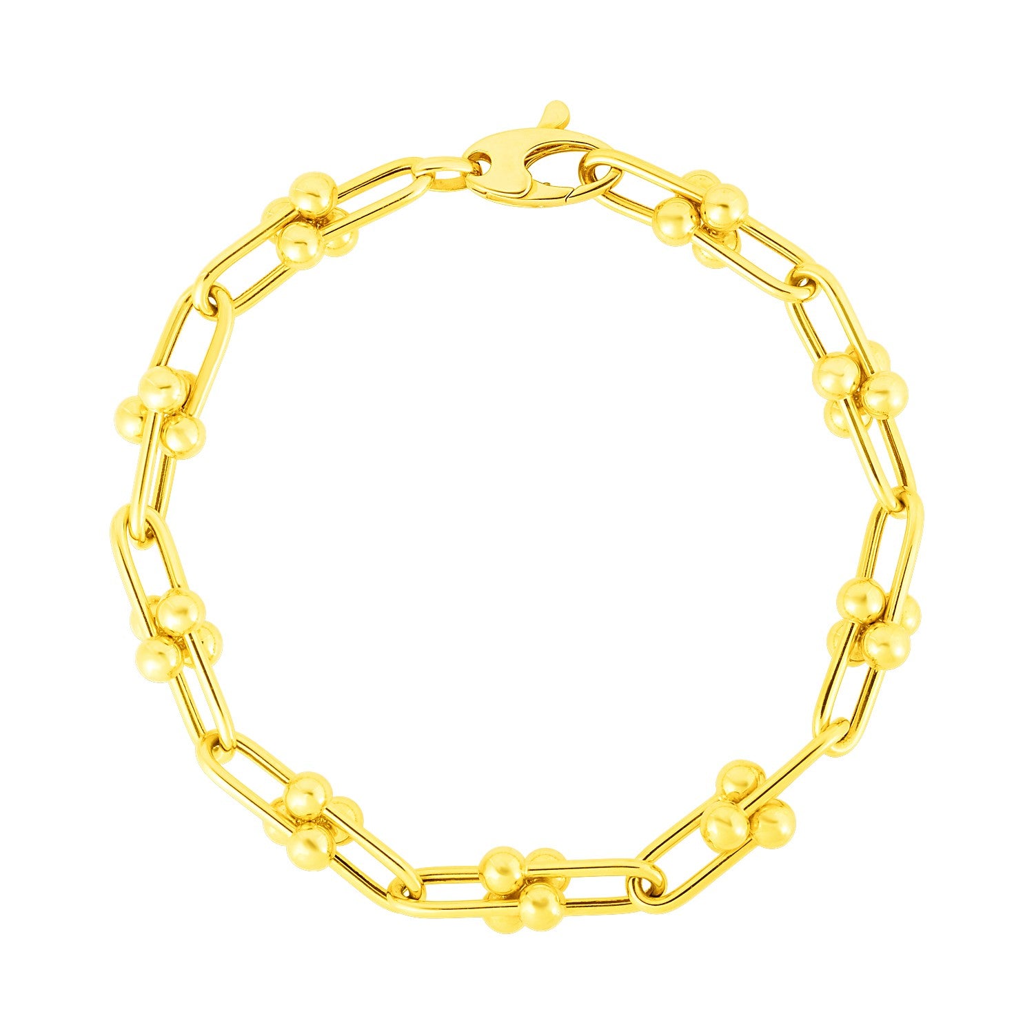 14k Yellow Gold 7 1/2 inch Jax Chain Bracelet