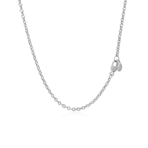 14k White Gold Chain Necklace with Polished Knot