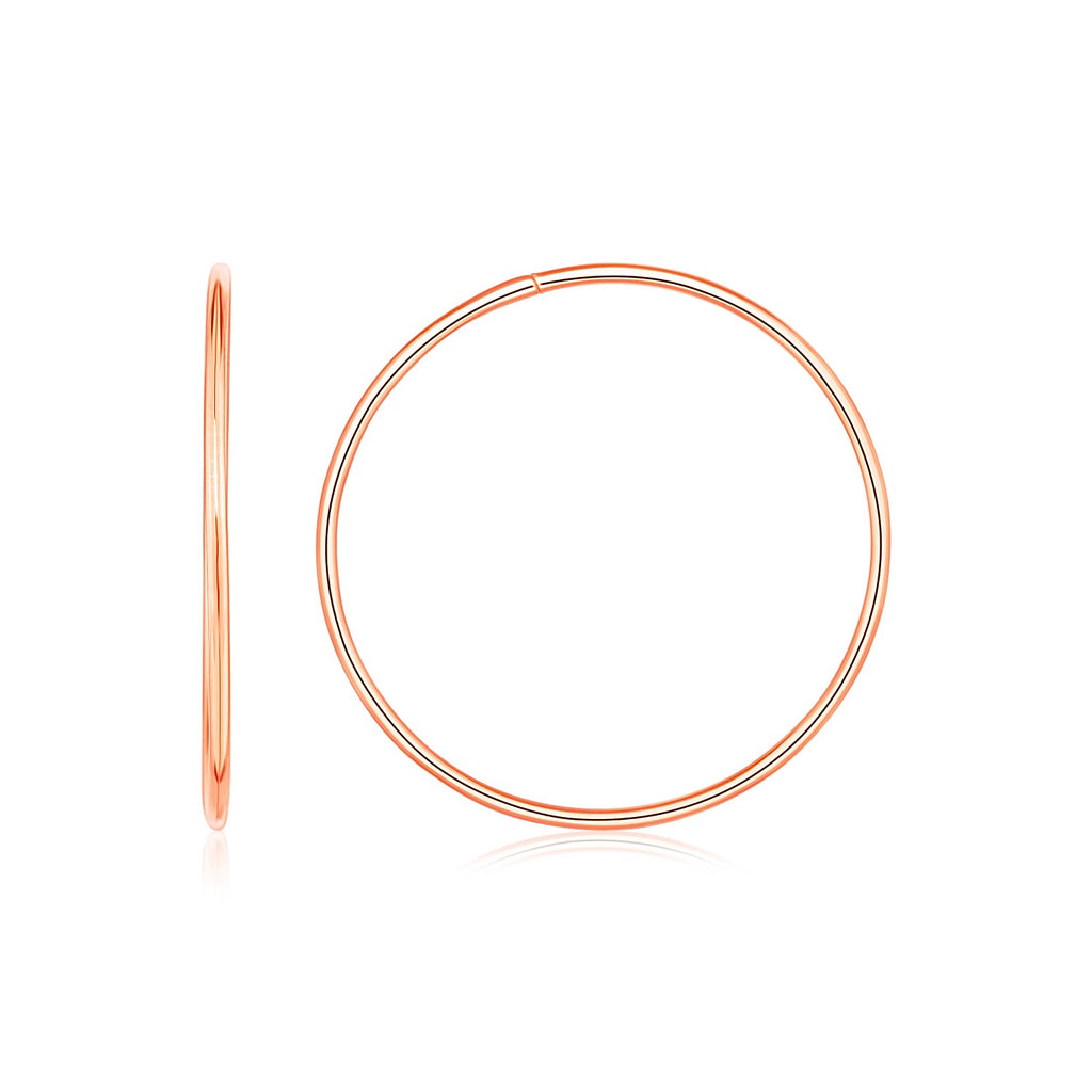 Endless Hoop Style Earrings in 14K Rose Gold