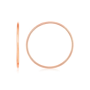 Endless Hoop Style Earrings in 14K Rose Gold