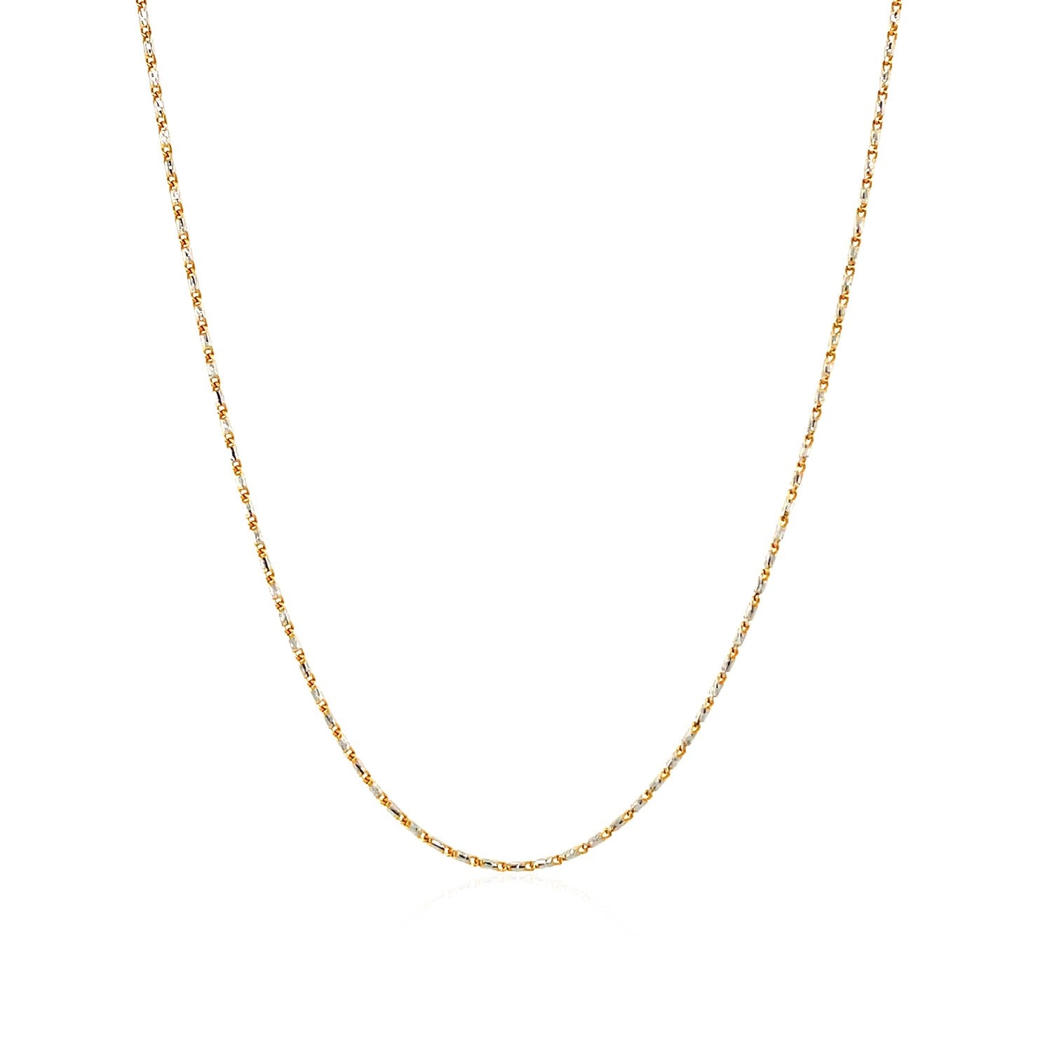 14k Two-Tone Gold Lumina Pendant Chain 0.8mm