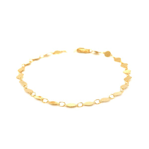 14k Yellow Gold Bracelet with Polished Circles