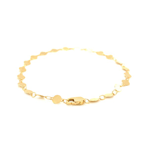 14k Yellow Gold Bracelet with Polished Circles