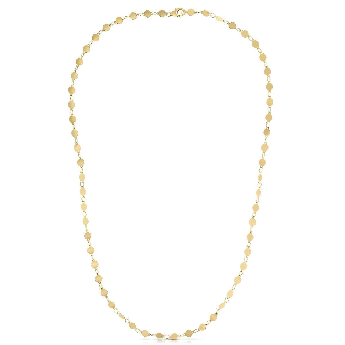 14k Yellow Gold Necklace with Polished Circles