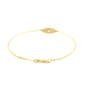 14k Yellow Gold 7 inch Bracelet with Compass