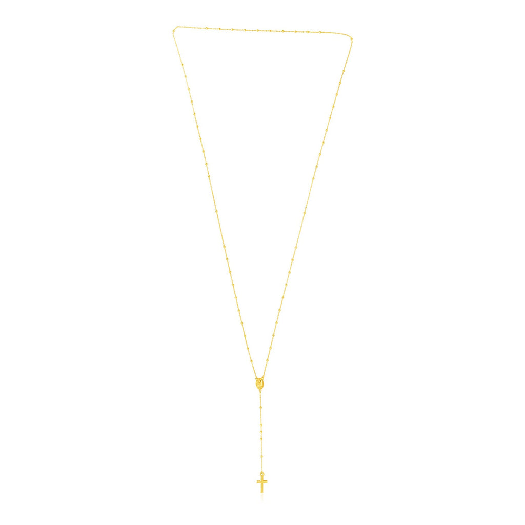 14k Yellow Gold Rosary Necklace