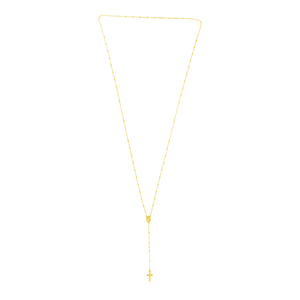 14k Yellow Gold Rosary Necklace