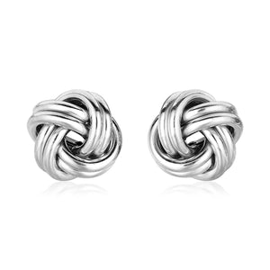 Sterling Silver Polished Love Knot Earrings