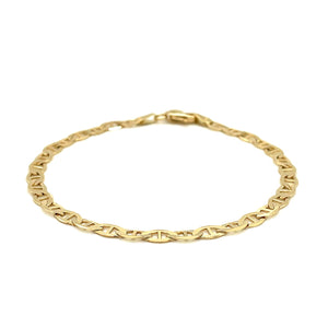 4.5mm 10k Yellow Gold Mariner Link Bracelet