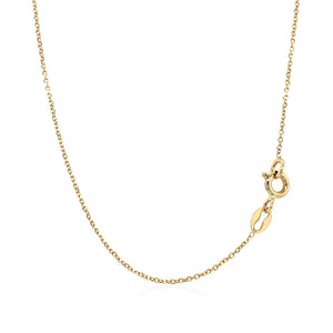 14k Yellow Gold Necklace with Petite Open Triangle Pendant