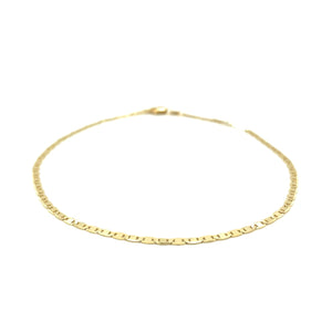 2.3mm 10k Yellow Gold Mariner Link Anklet