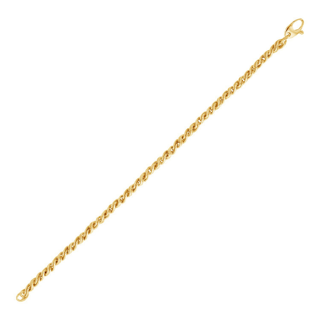 14k Yellow Gold 7 1/2 inch Braid Link Bracelet