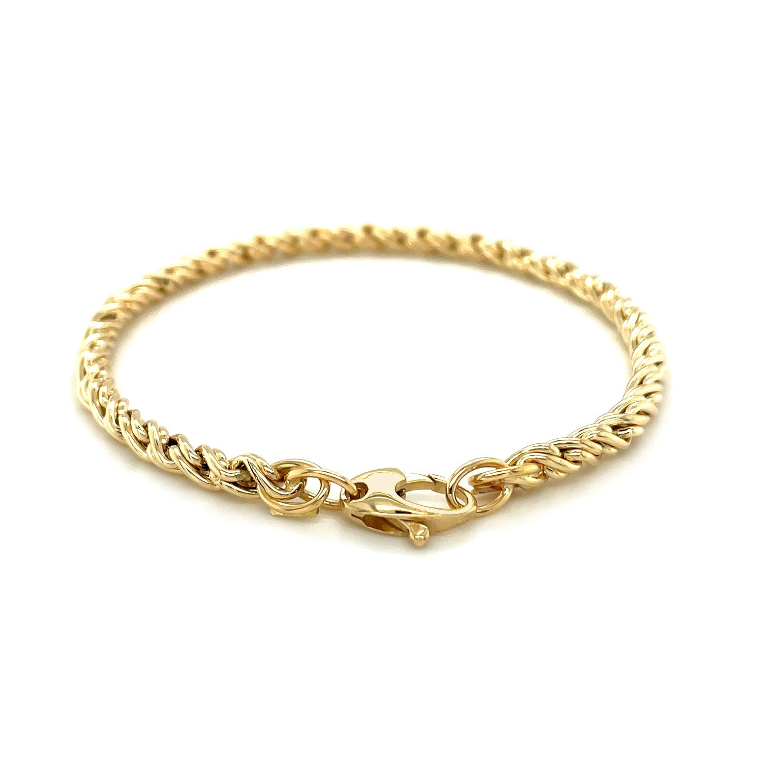 14k Yellow Gold 7 1/2 inch Braid Link Bracelet