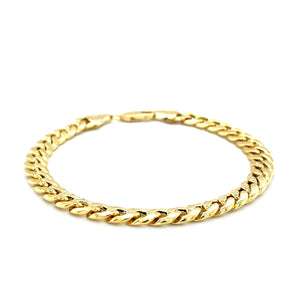 6.9mm 14k Yellow Gold Semi Solid Miami Cuban Bracelet