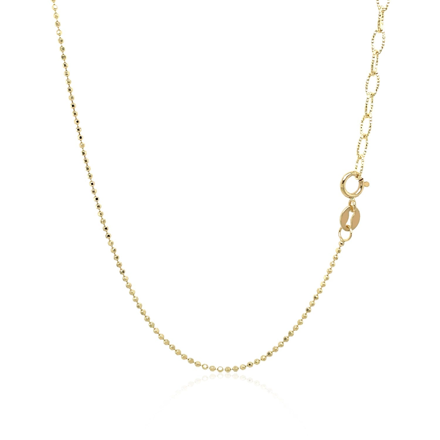 14k Yellow Gold Necklace with Round Diamond Charms