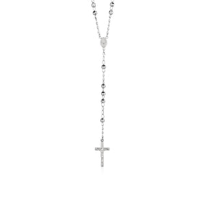 Rosary Chain and Large Bead Necklace in Sterling Silver