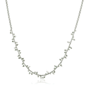 Sterling Silver 18 inch Leaf Motif Chain Necklace