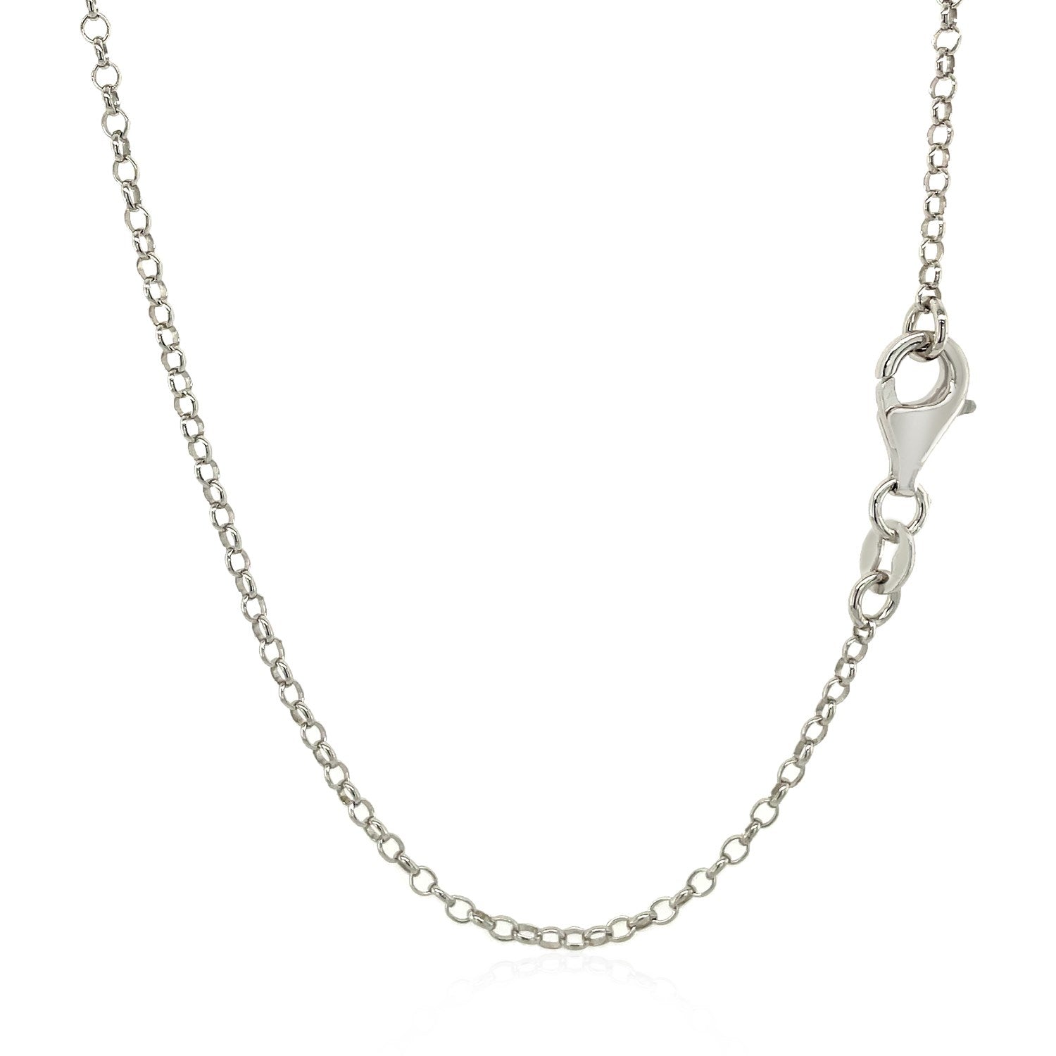 Sterling Silver 18 inch Leaf Motif Chain Necklace