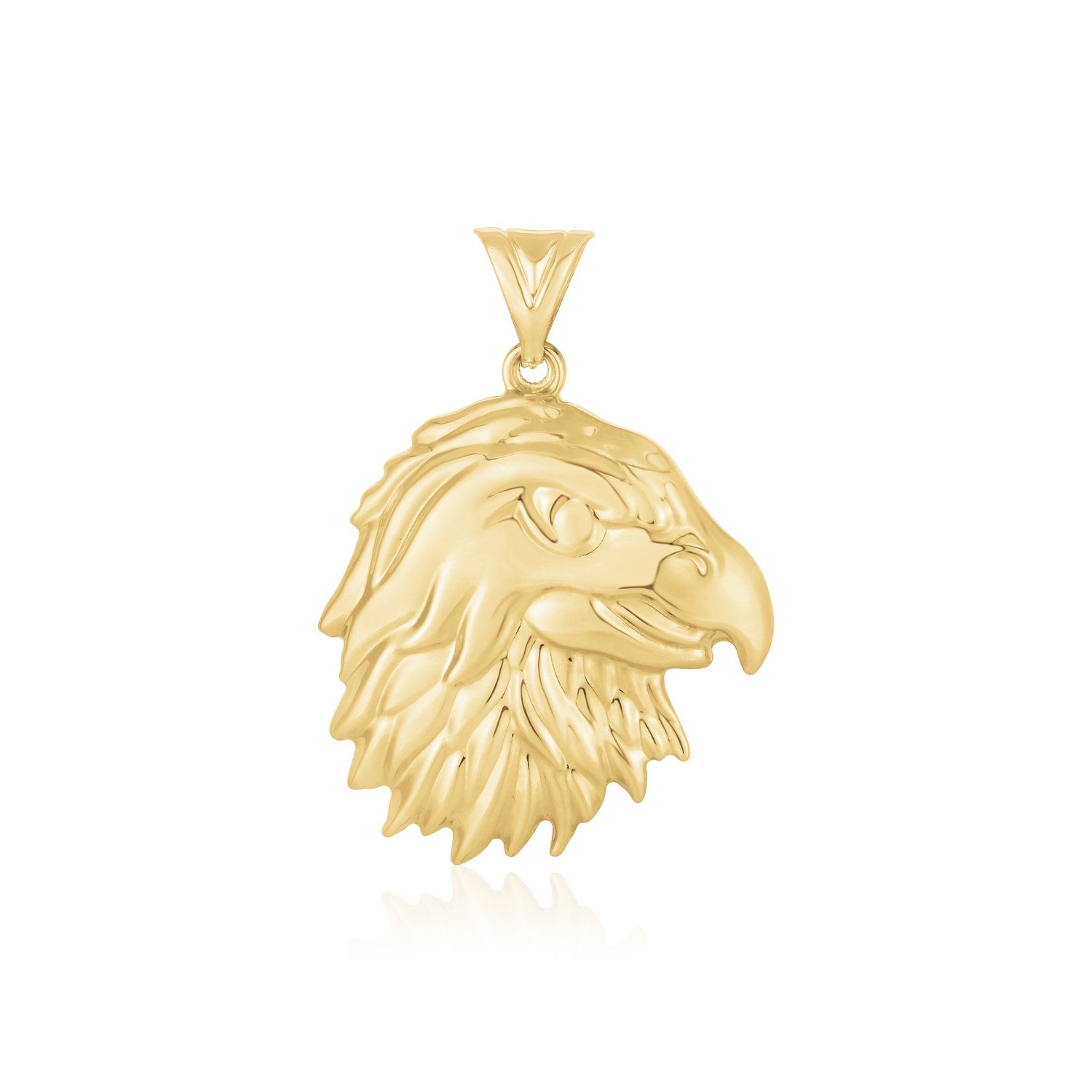 14k Yellow Gold High Polish Eagle Pendant