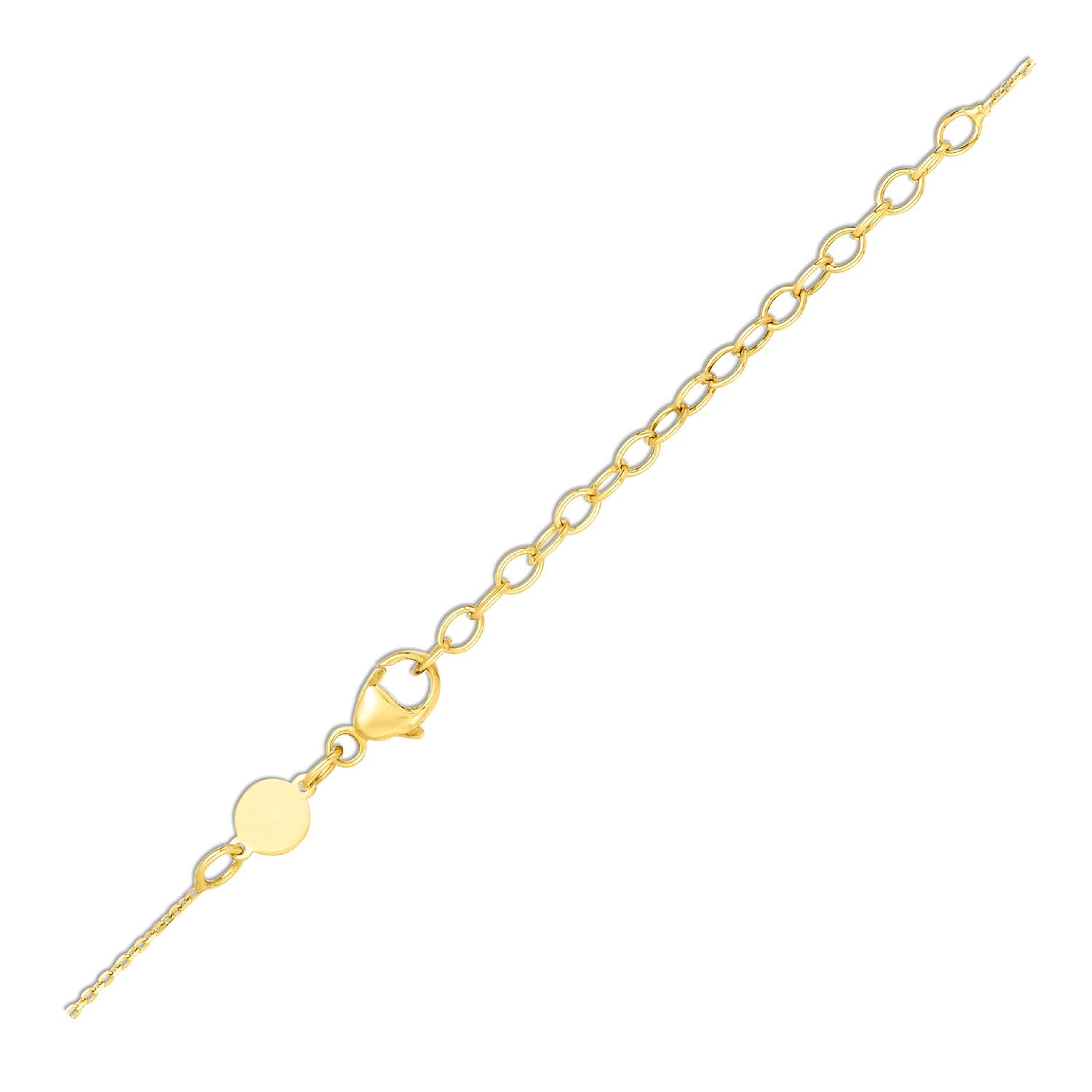 14k Yellow Gold Necklace with Rounded Tear Drop Pendant