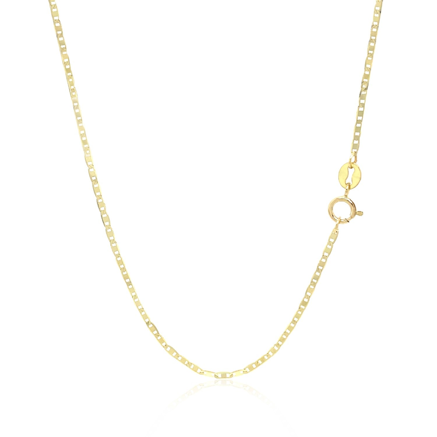 10k Yellow Gold Mariner Link Chain 1.2mm