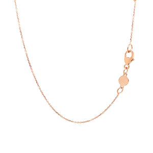 14k Rose Gold Necklace with a Diamond Embellished Flat Heart Design