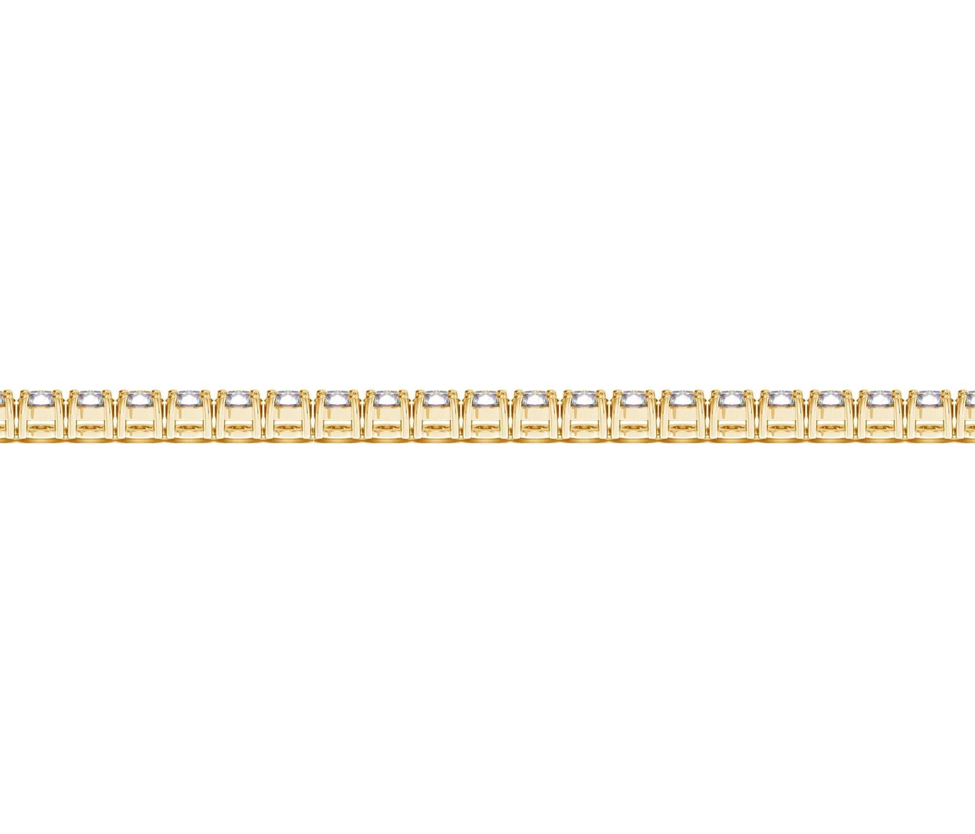 14k Yellow Gold Round Diamond Tennis Bracelet (4 cttw)