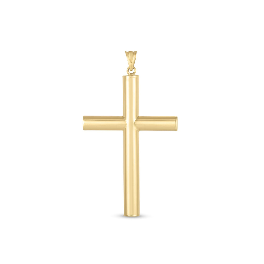 14k Yellow Gold High Polish Classic Cross Pendant