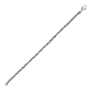 14k White Gold 7 1/2 inch Braid Link Bracelet