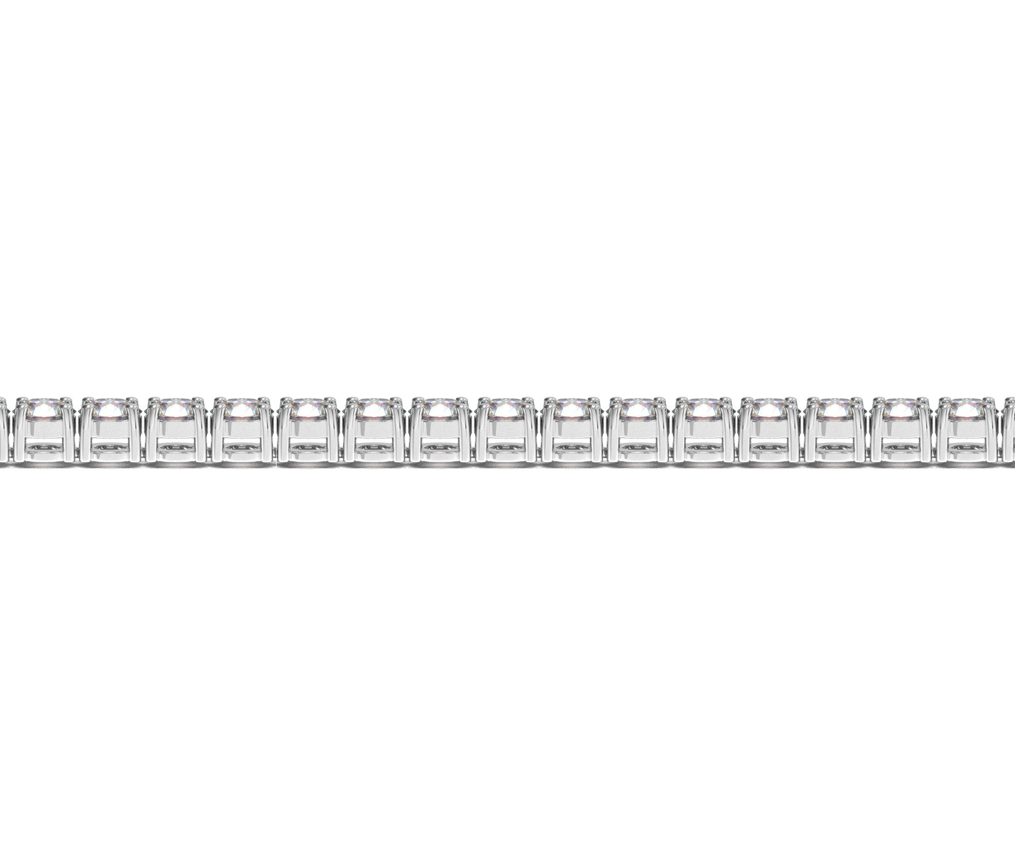 14k White Gold Round Diamond Tennis Bracelet (10 cttw)