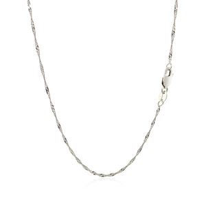 14k White Gold Singapore Chain 1.5mm