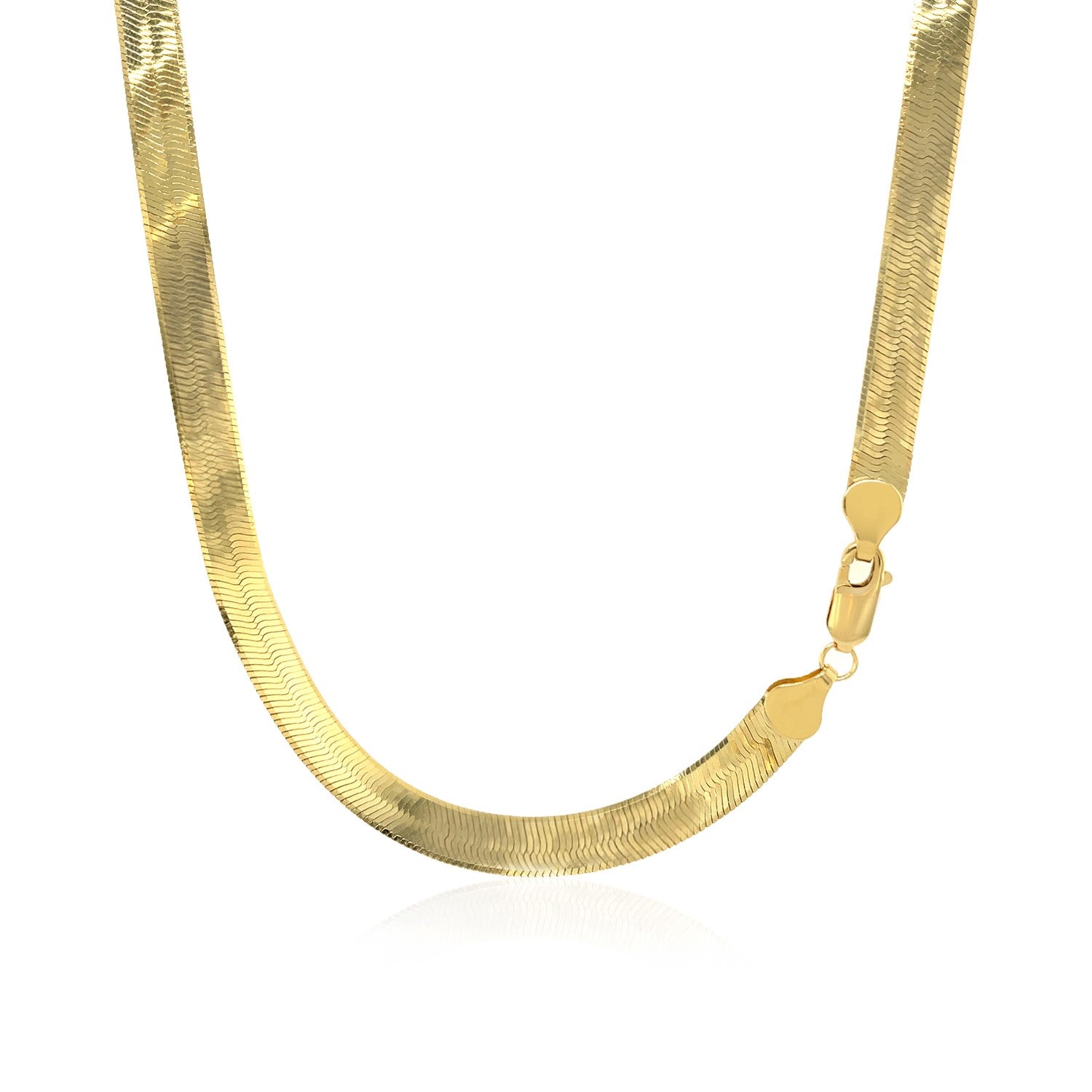 6.0mm 14k Yellow Gold Super Flex Herringbone Chain