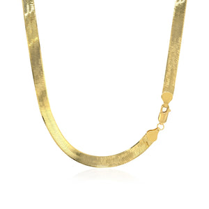 6.0mm 14k Yellow Gold Super Flex Herringbone Chain